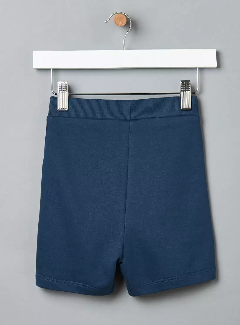 Plain Shorts with Drawstring Closure-2