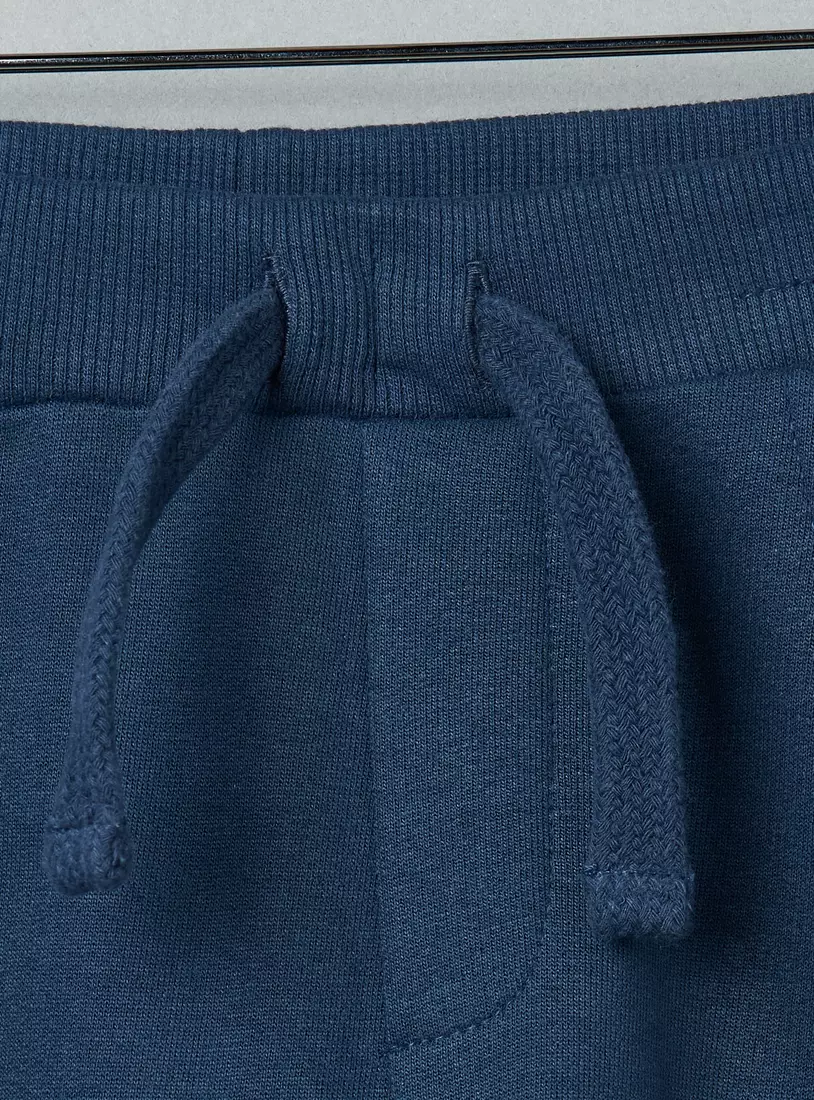 Plain Shorts with Drawstring Closure-3