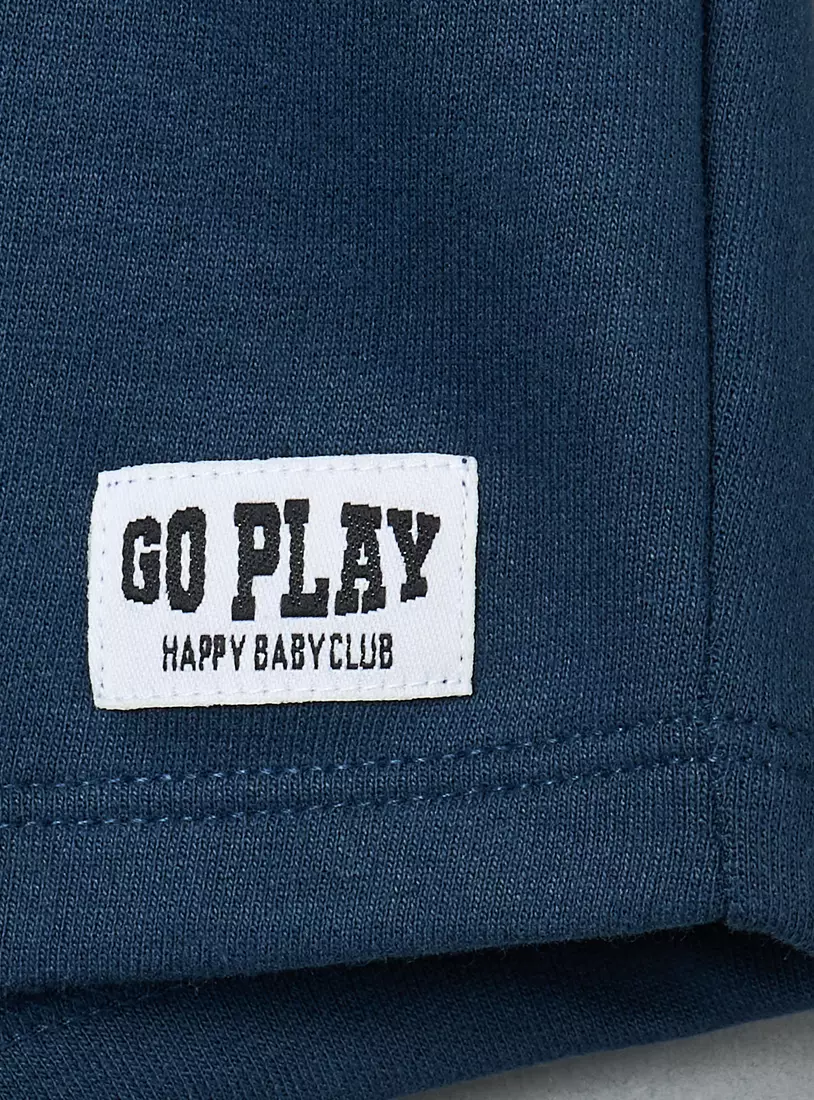 Plain Shorts with Drawstring Closure-4