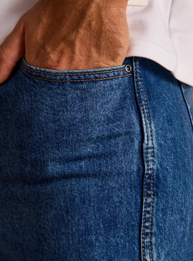 Plain Skater Fit Jeans-3