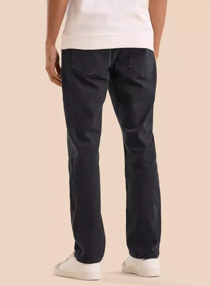 Plain Straight Fit Jeans-2