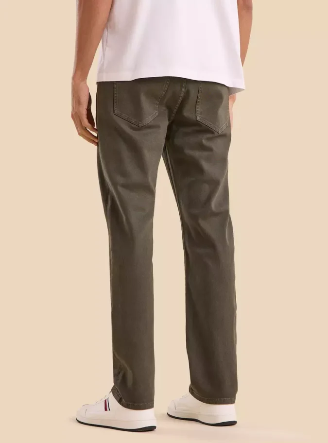 Plain Straight Fit Jeans-2