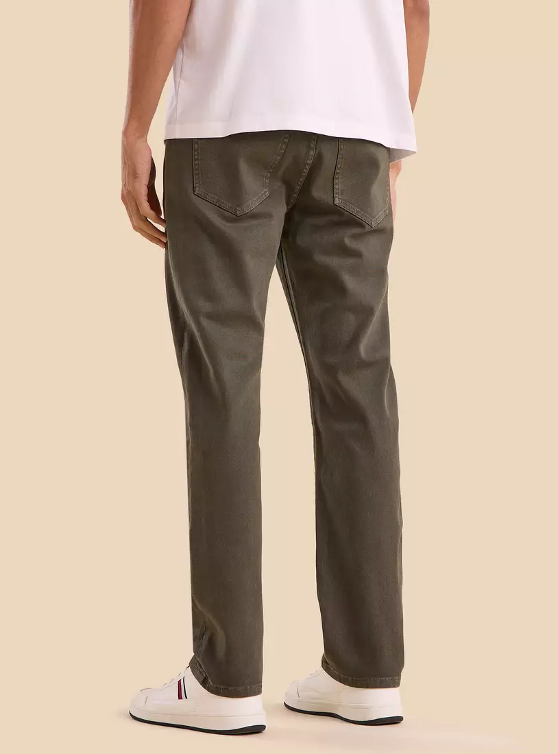Plain Straight Fit Jeans-2