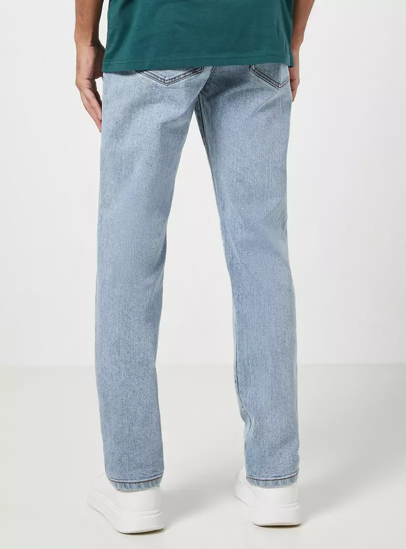 Plain Straight Fit Jeans2