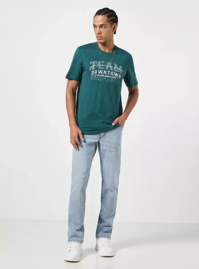 Plain Straight Fit Jeans4