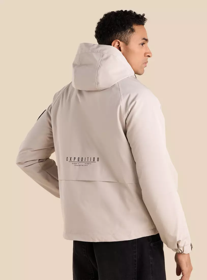 Printed Hooded Utility Jacket-2