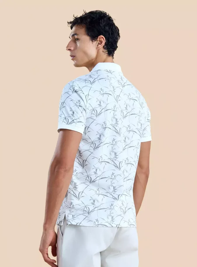 Printed Pique Polo T-shirt-2