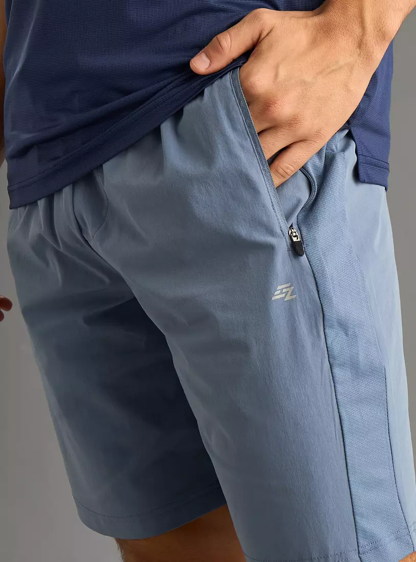 Printed Side Panel Shorts-3