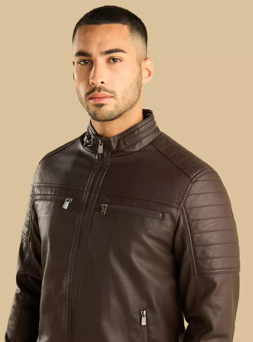 Regular Fit Better Cotton Biker Jacket-3