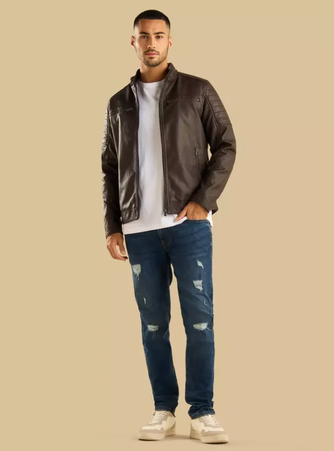 Regular Fit Better Cotton Biker Jacket-4