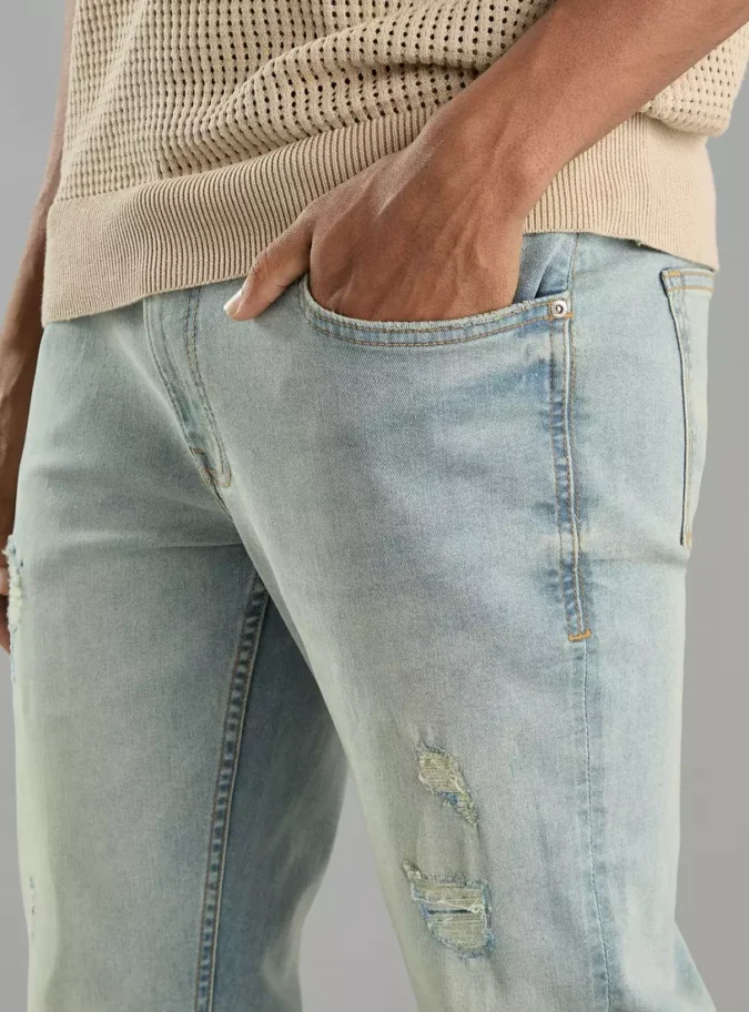 Skinny Fit Constructed Jeans-3