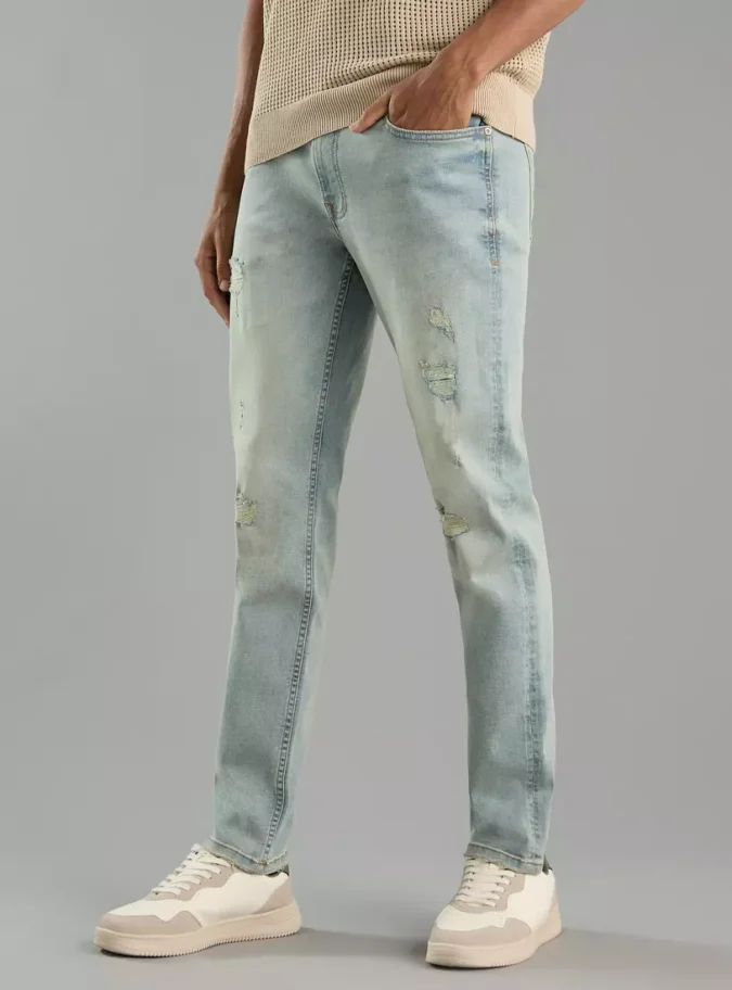 Skinny Fit Constructed Jeans-4