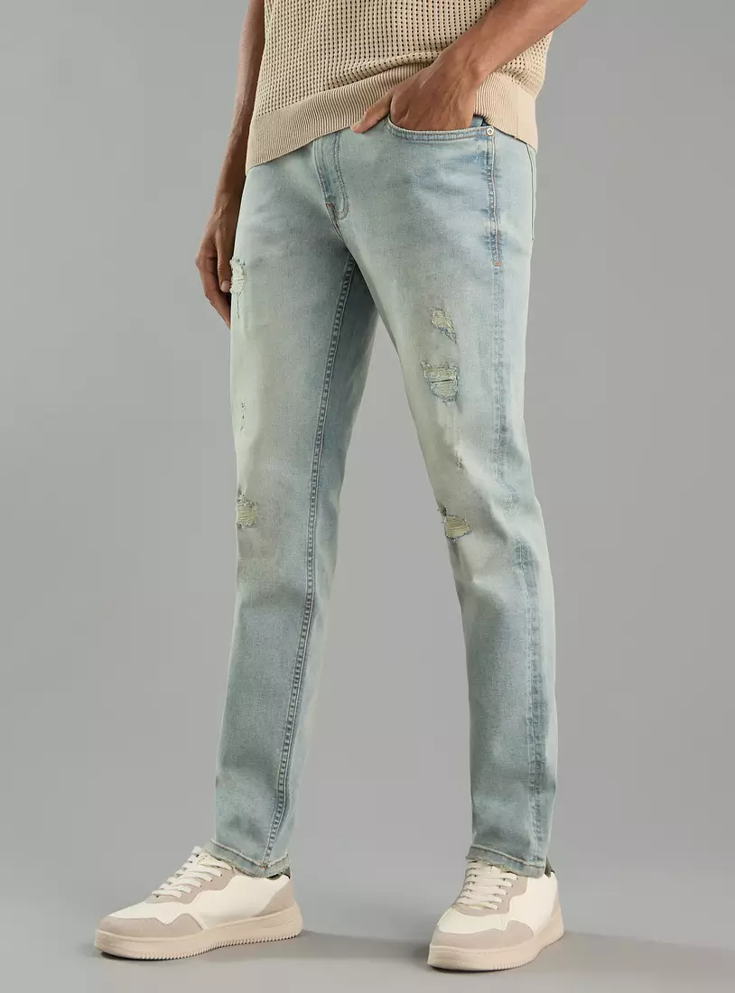 Skinny Fit Constructed Jeans-4