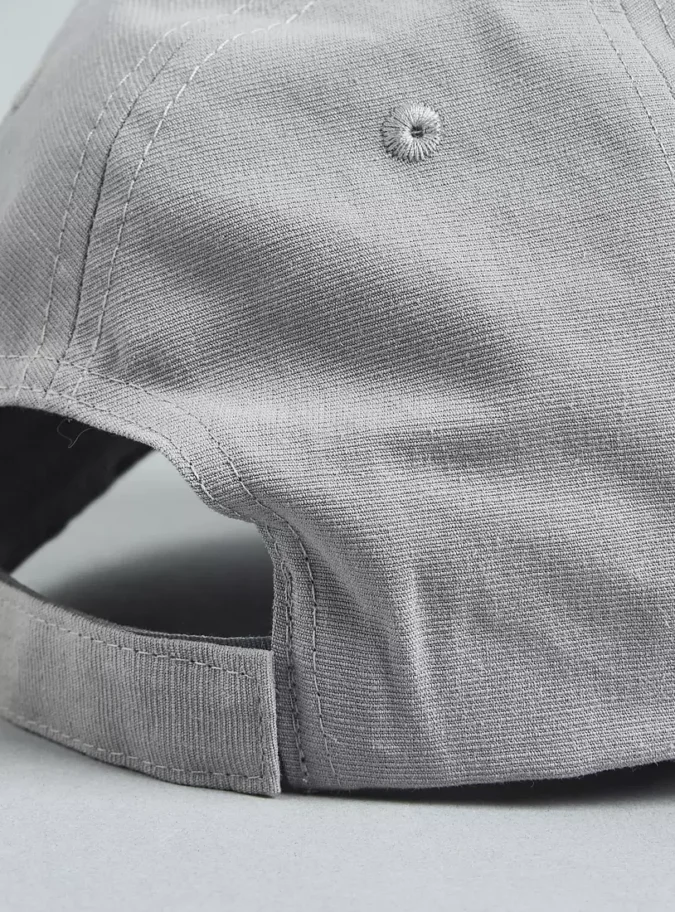 Slogan Applique Cap with Hook and Loop Strap Closure-4