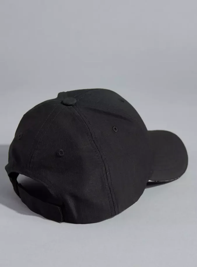 Slogan Embroidered Cap with Hook and Loop Strap Closure-3