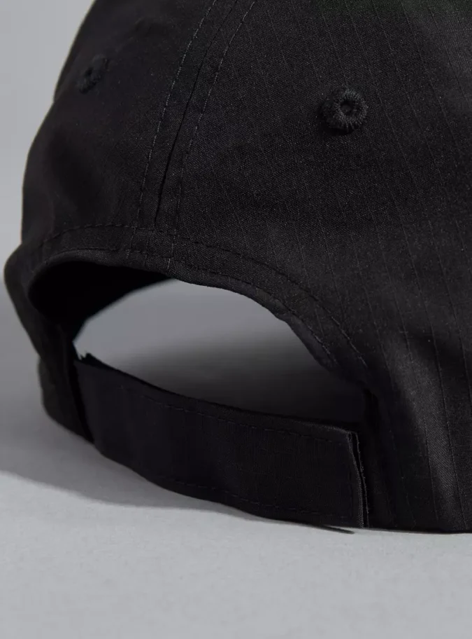 Slogan Embroidered Cap with Hook and Loop Strap Closure-4