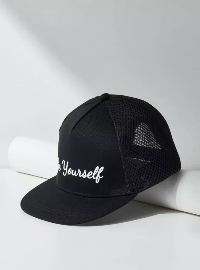 Slogan Print Cap-1