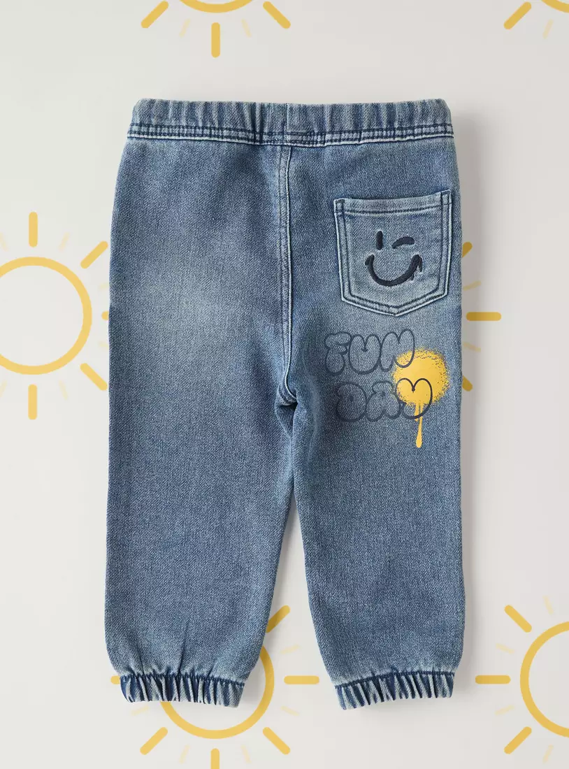 Smile Print Jogger Jeans-2