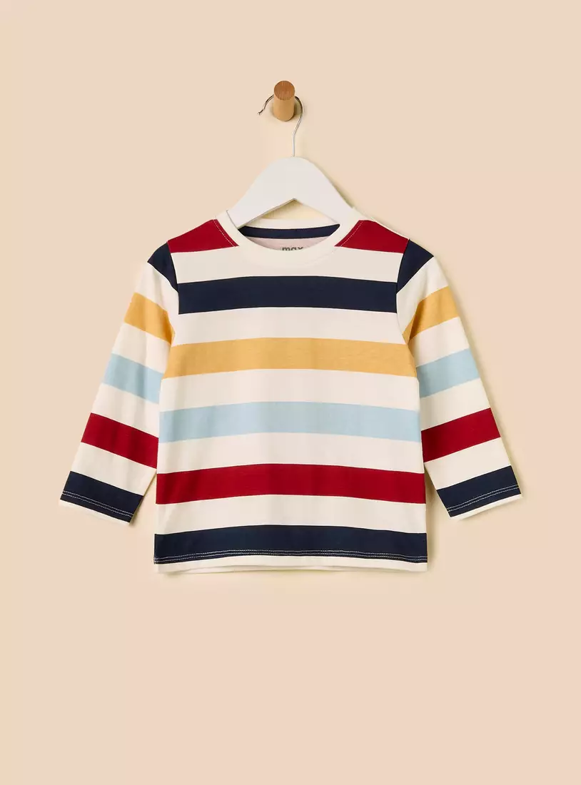 Striped Cotton T-shirt-2