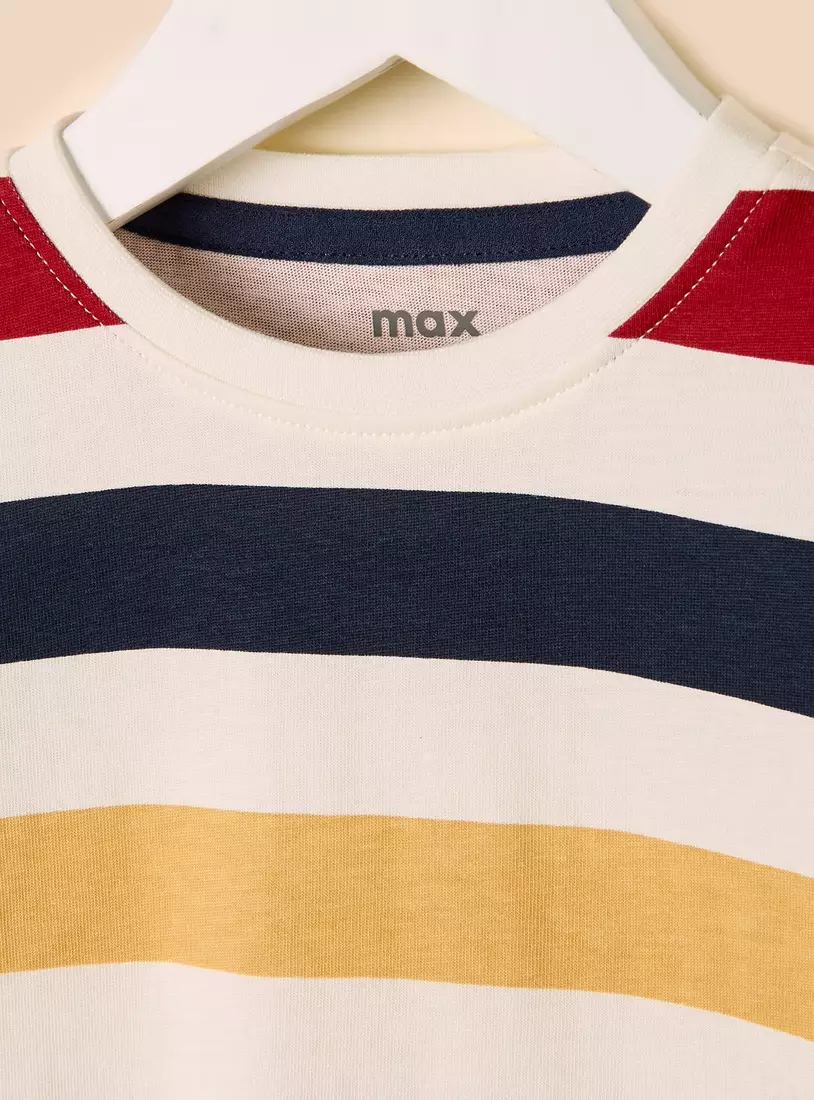 Striped Cotton T-shirt-3