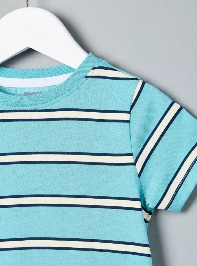 Striped Cotton T-shirt-4