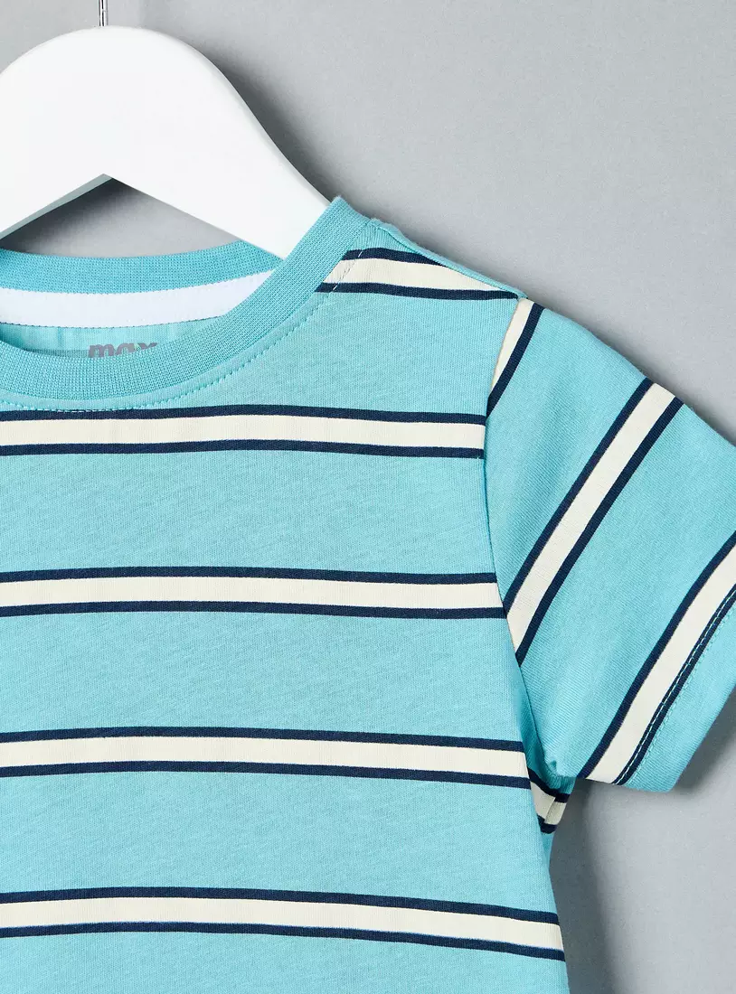 Striped Cotton T-shirt-4
