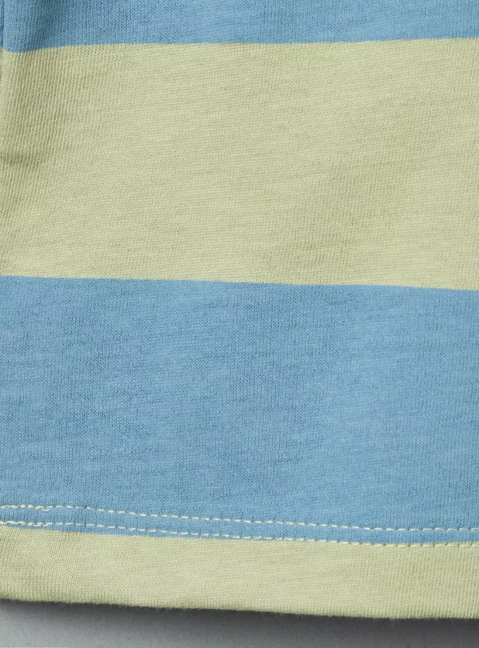 Striped Sleeveless Cotton T-shirt-4