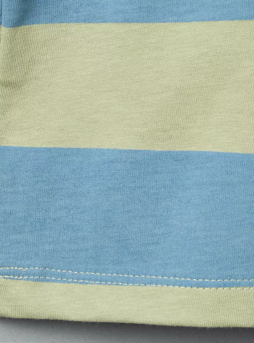 Striped Sleeveless Cotton T-shirt-4