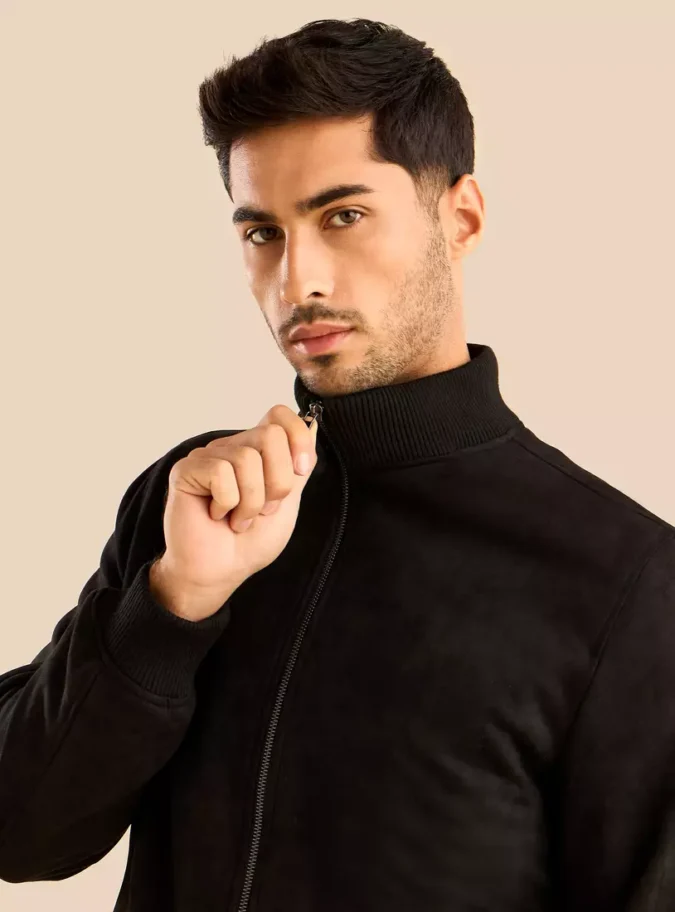 Suede Bomber Jacket-3