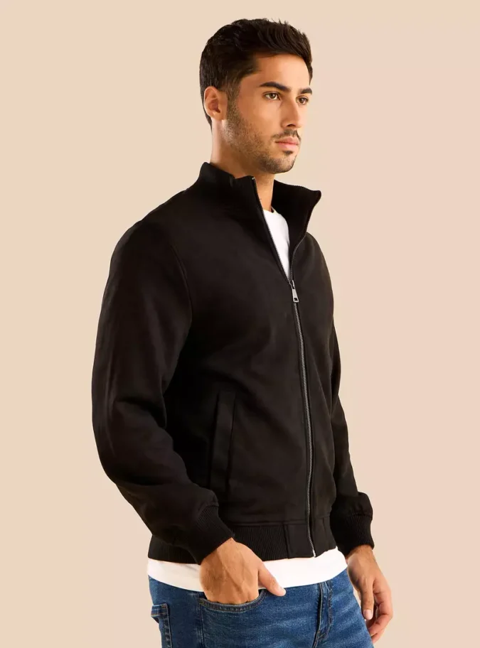 Suede Bomber Jacket-4