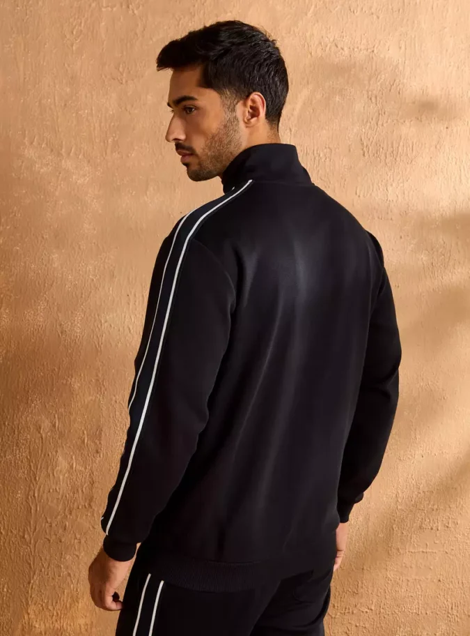 Tape Accent Zip Through Jacket-2