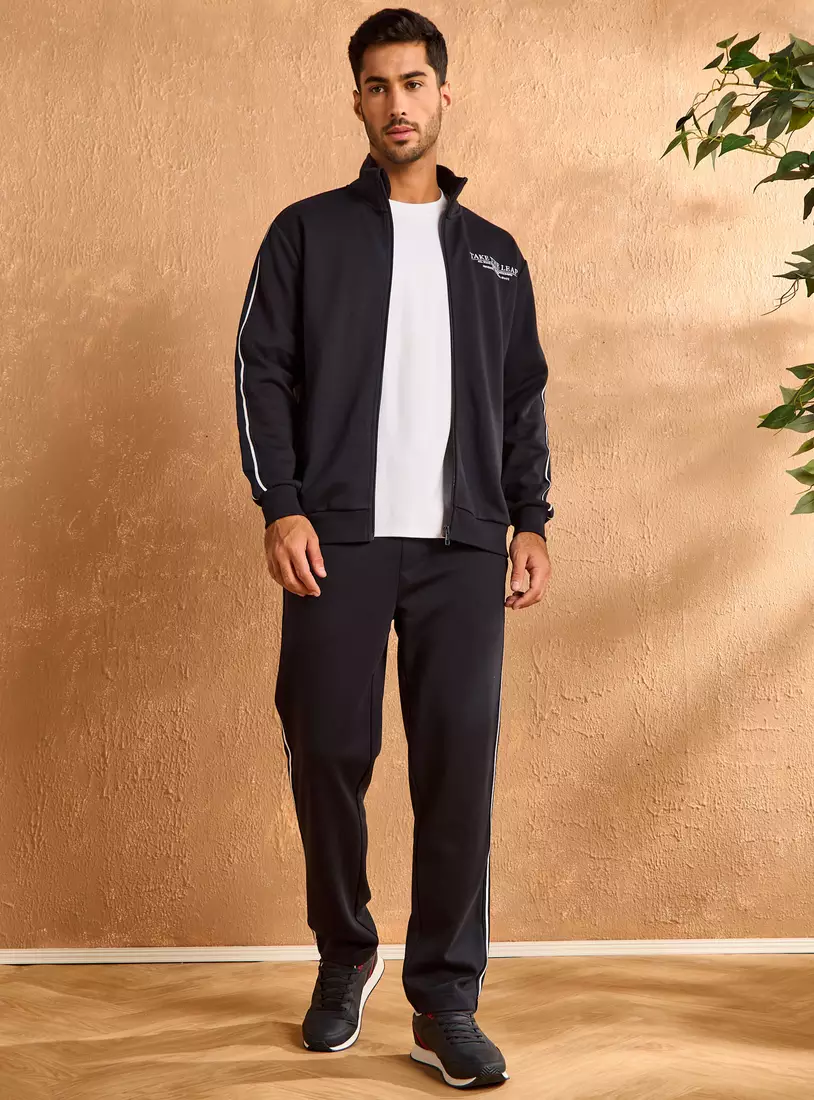 Tape Accent Zip Through Jacket-4