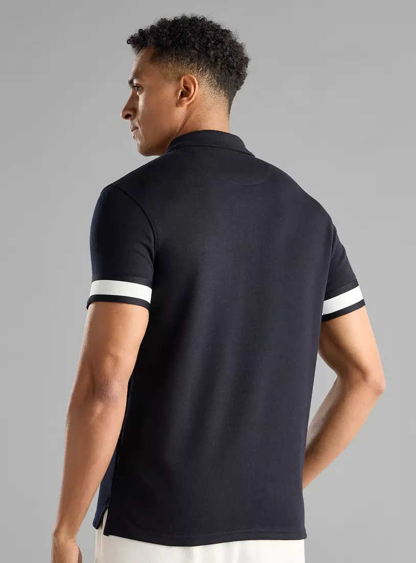 Tape Detail Polo T-shirt-1