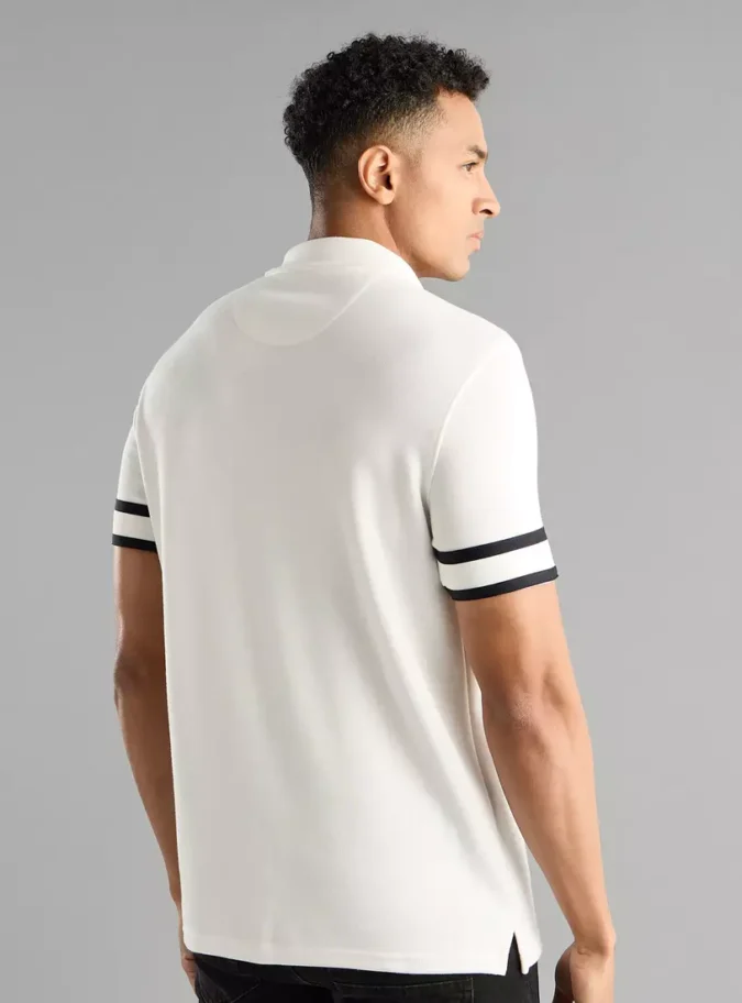 Tape Detail Polo T-shirt-2