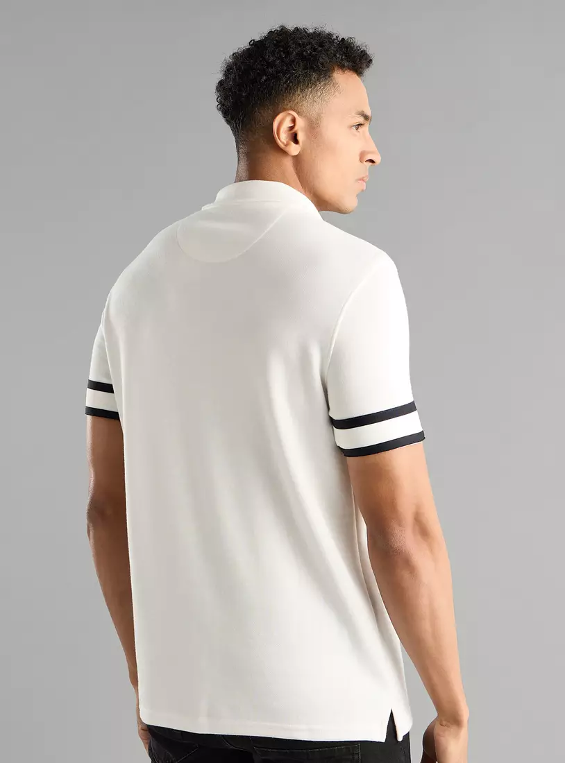 Tape Detail Polo T-shirt-2