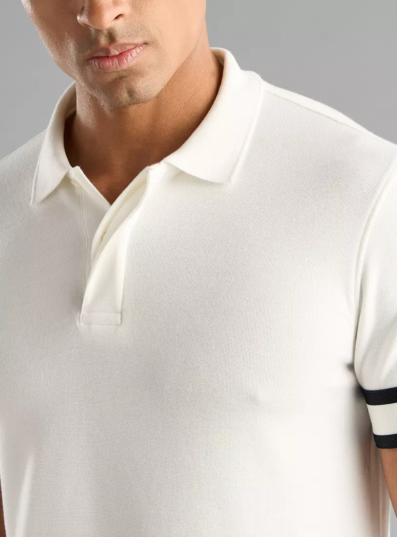 Tape Detail Polo T-shirt-3