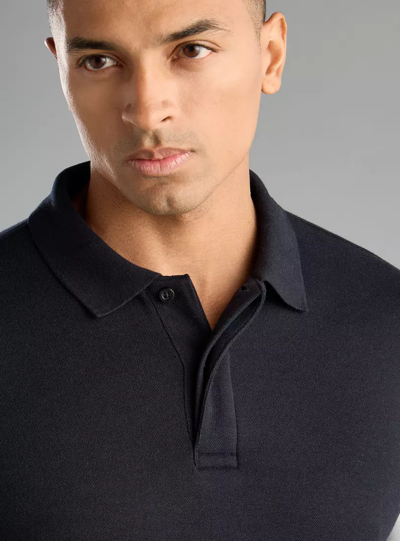 Tape Detail Polo T-shirt-3