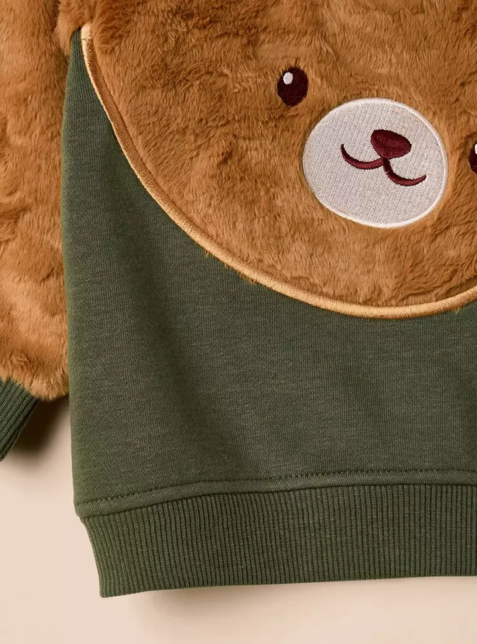 Teddy Bear Applique Sweatshirt-4