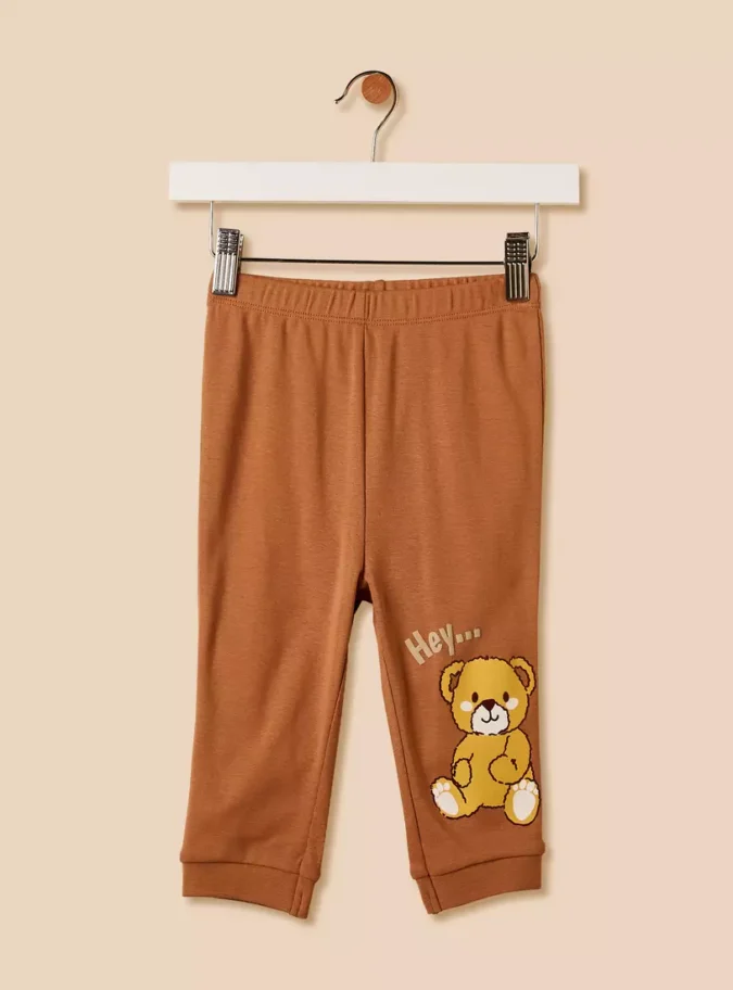 Teddy Bear Print Cotton Pyjama Set-3
