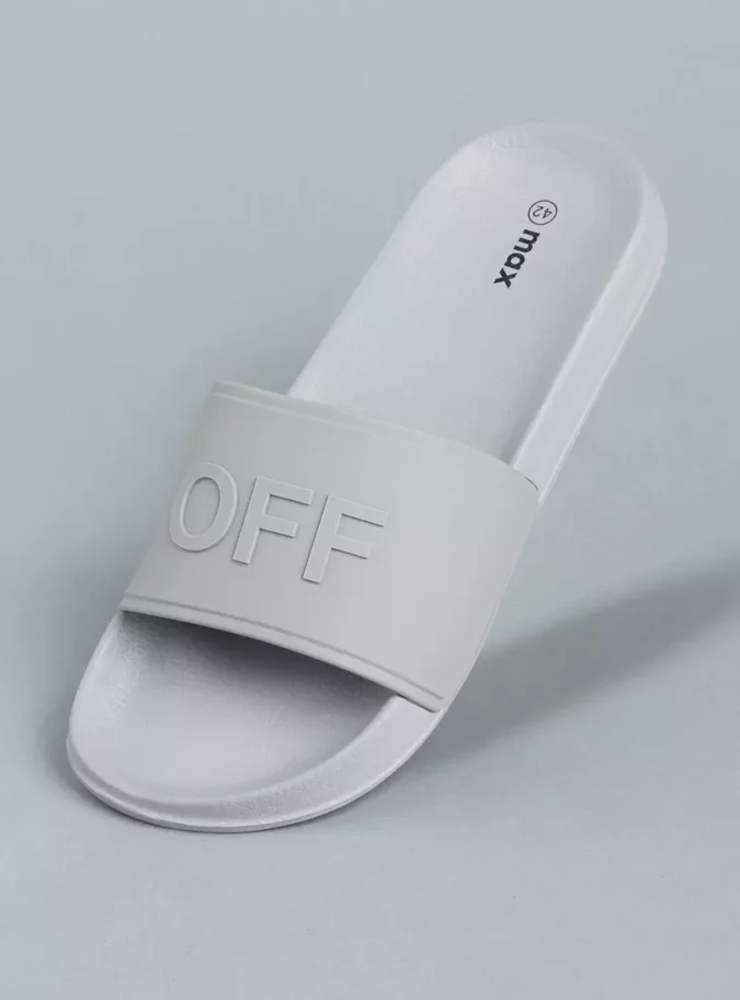Text Embossed Beach Slides-1
