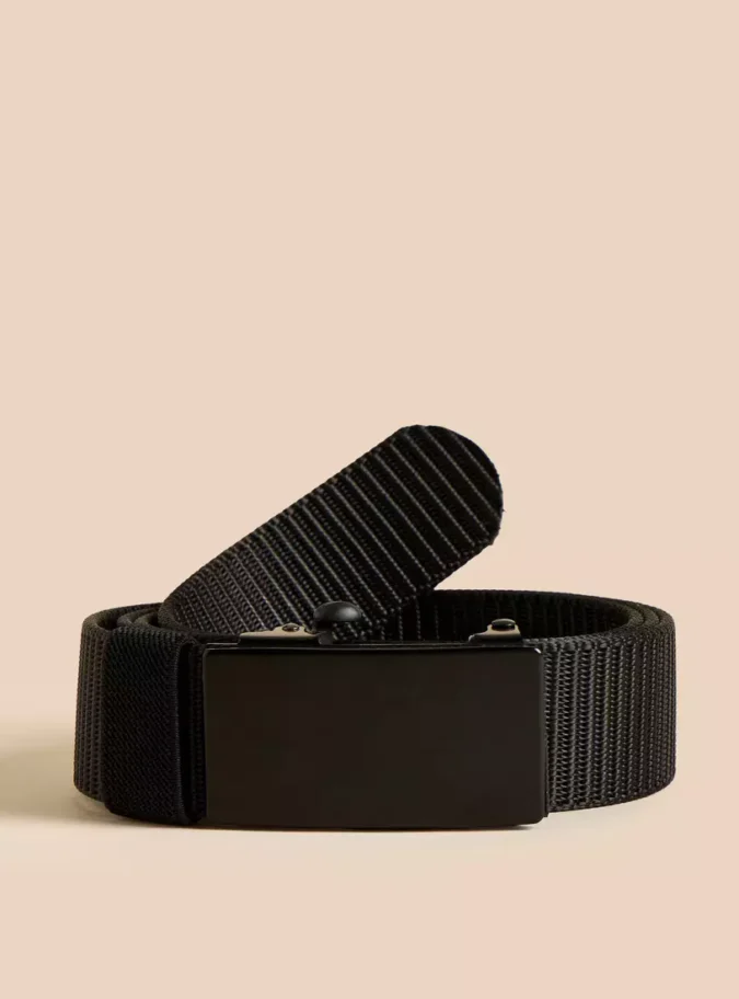 Textured Belt with Box Buckle Closure-1