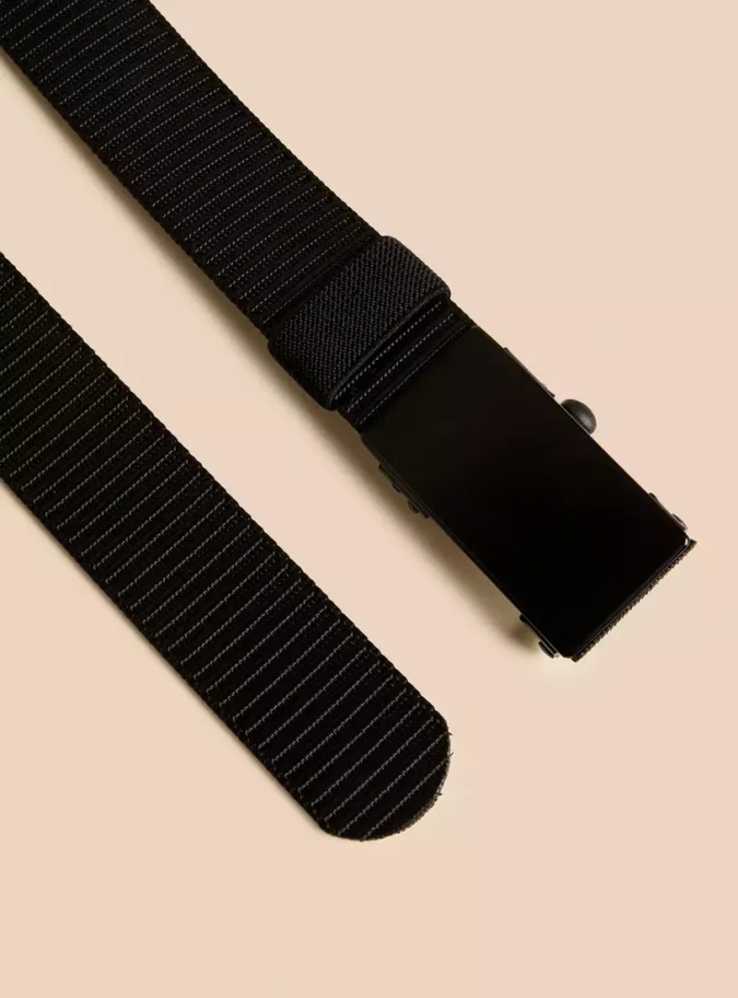 Textured Belt with Box Buckle Closure-4