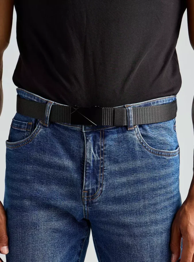 Textured Belt with Buckle Closure-2