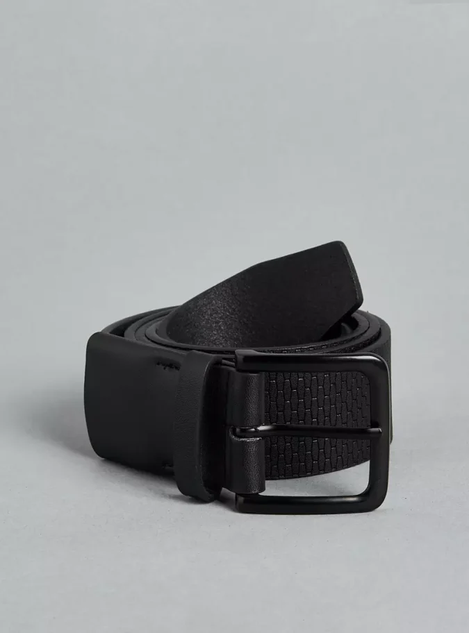 Textured Belt with Pin Buckle Closure-1