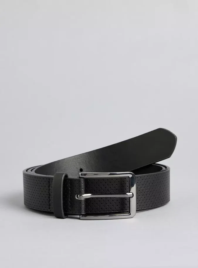 Textured Belt with Pin Buckle Closure-1