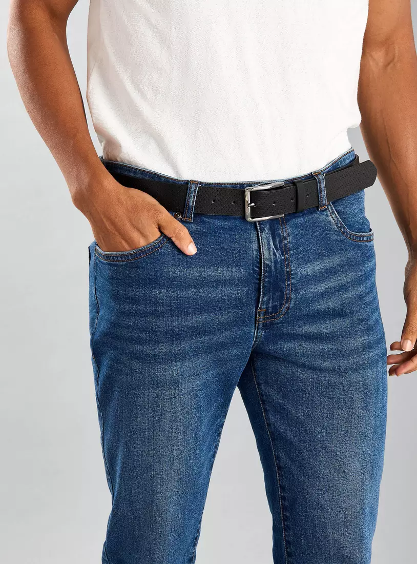 Textured Belt with Pin Buckle Closure-2