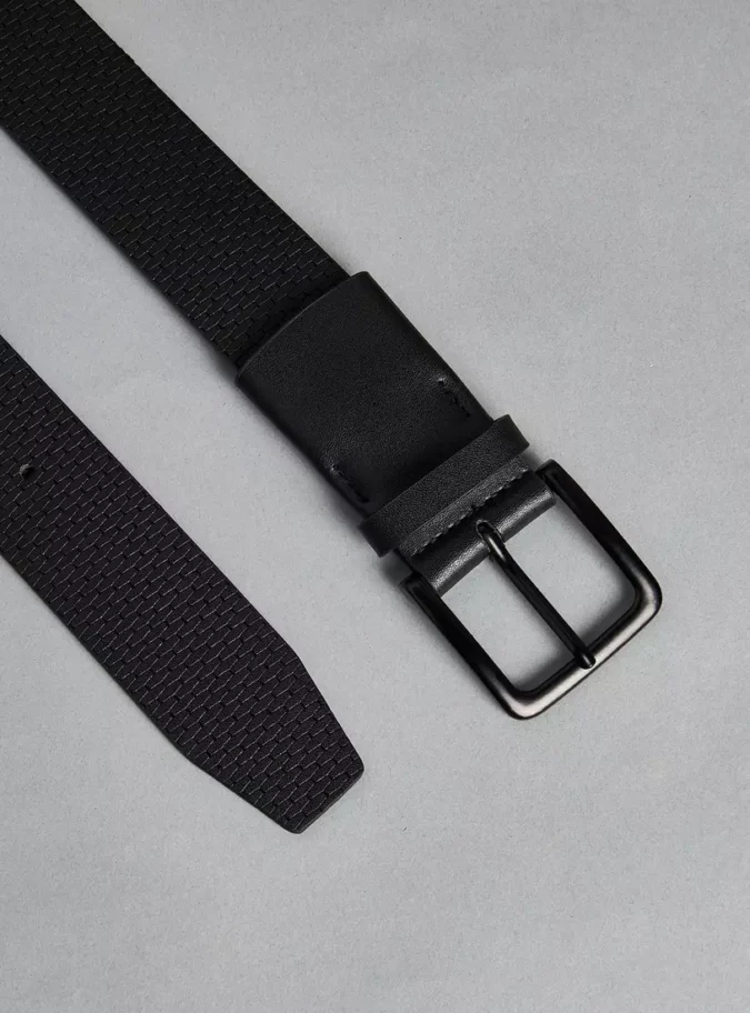 Textured Belt with Pin Buckle Closure-3