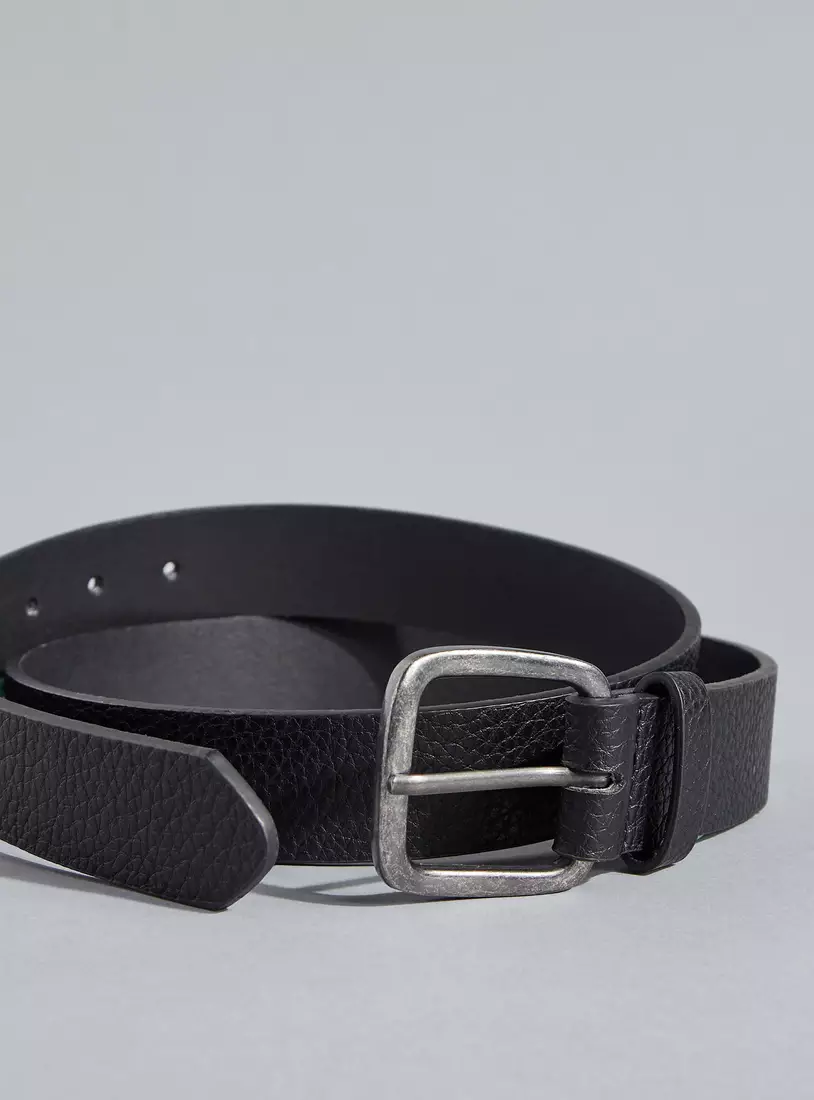 Textured Belt with Pin Buckle Closure-3