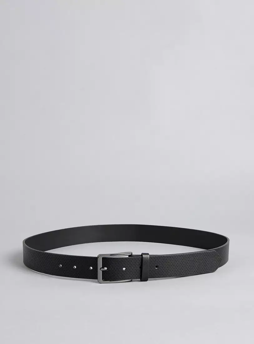 Textured Belt with Pin Buckle Closure-3