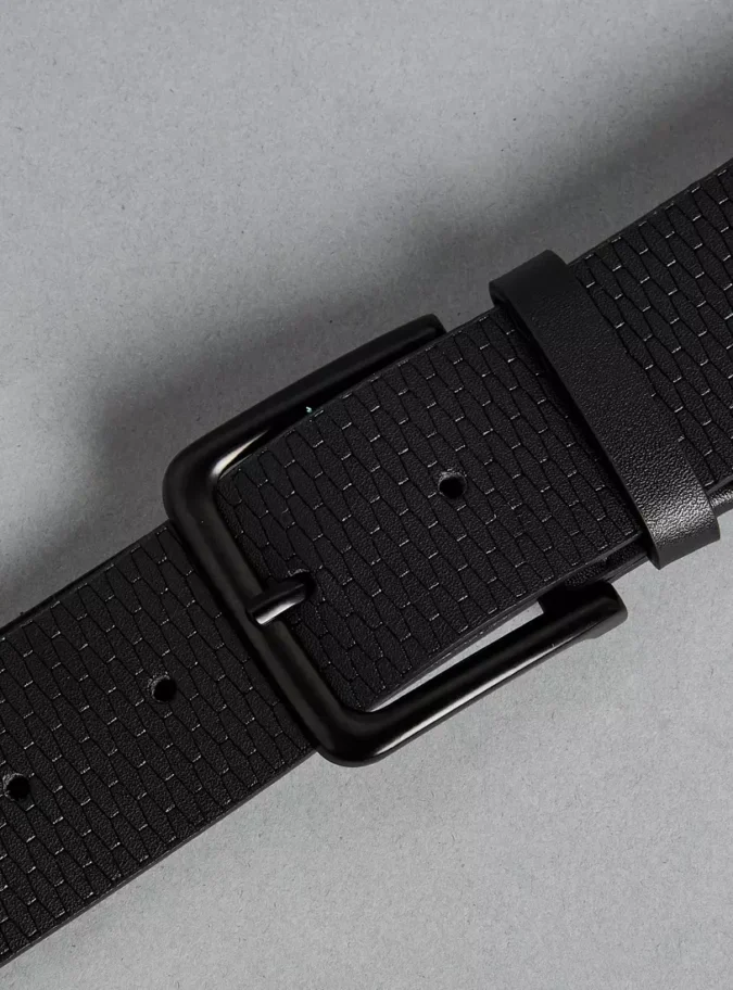 Textured Belt with Pin Buckle Closure-4